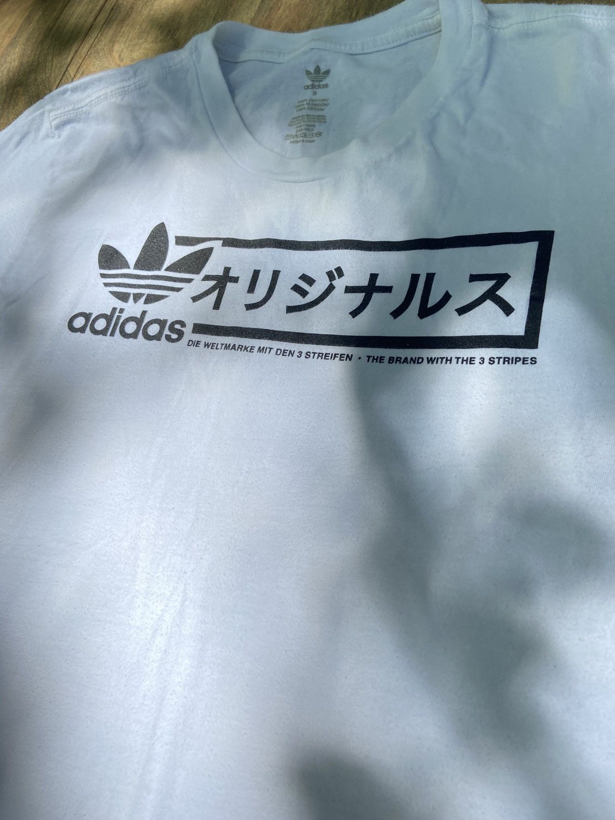 Adidas t shirt with japanese writing online