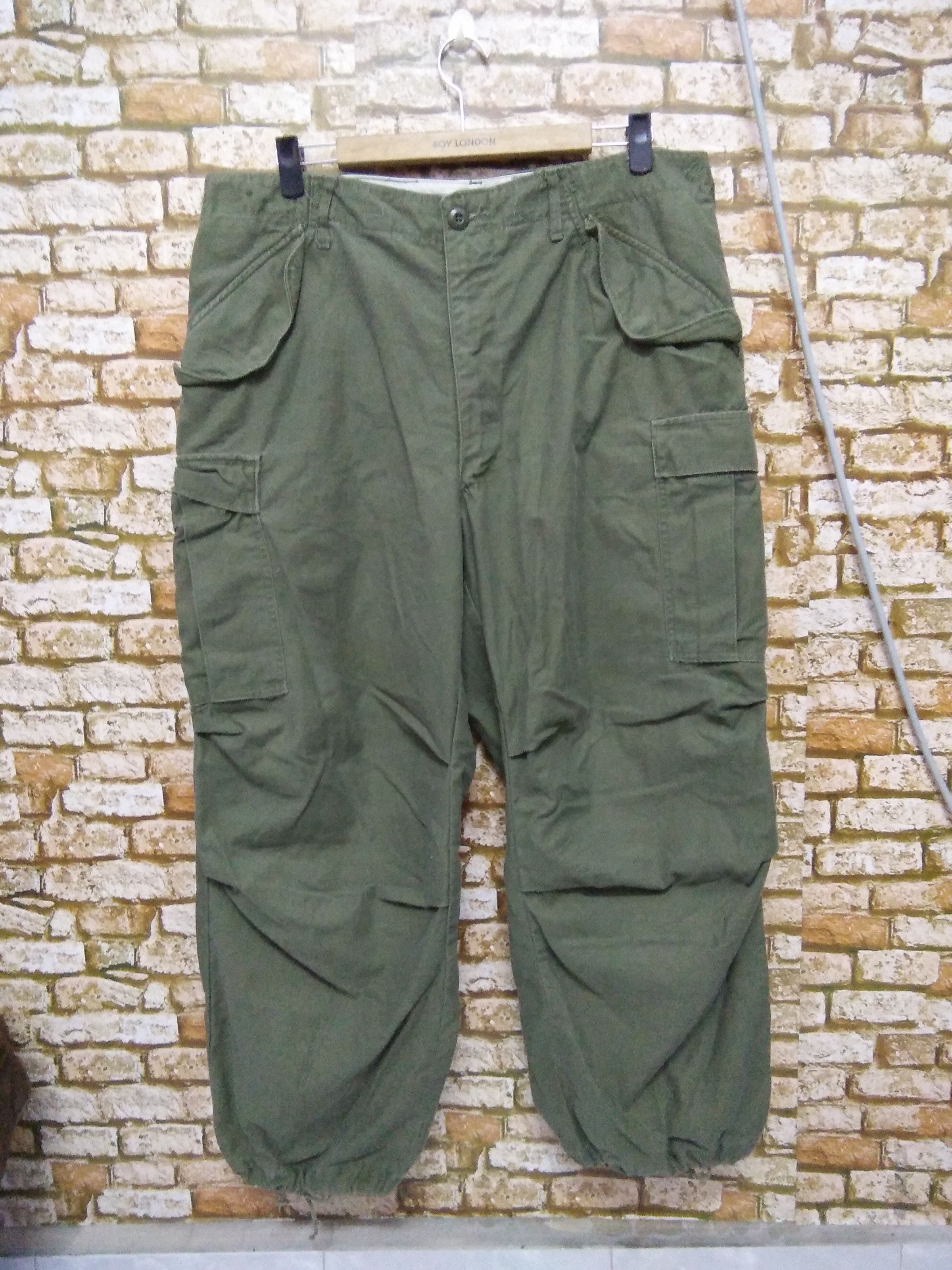Vintage ww2 WINFIELD TROUSERS MILITARY CARGO SCOVILL GRIPPER (A470) Size US 37 - 1 Thumbnail