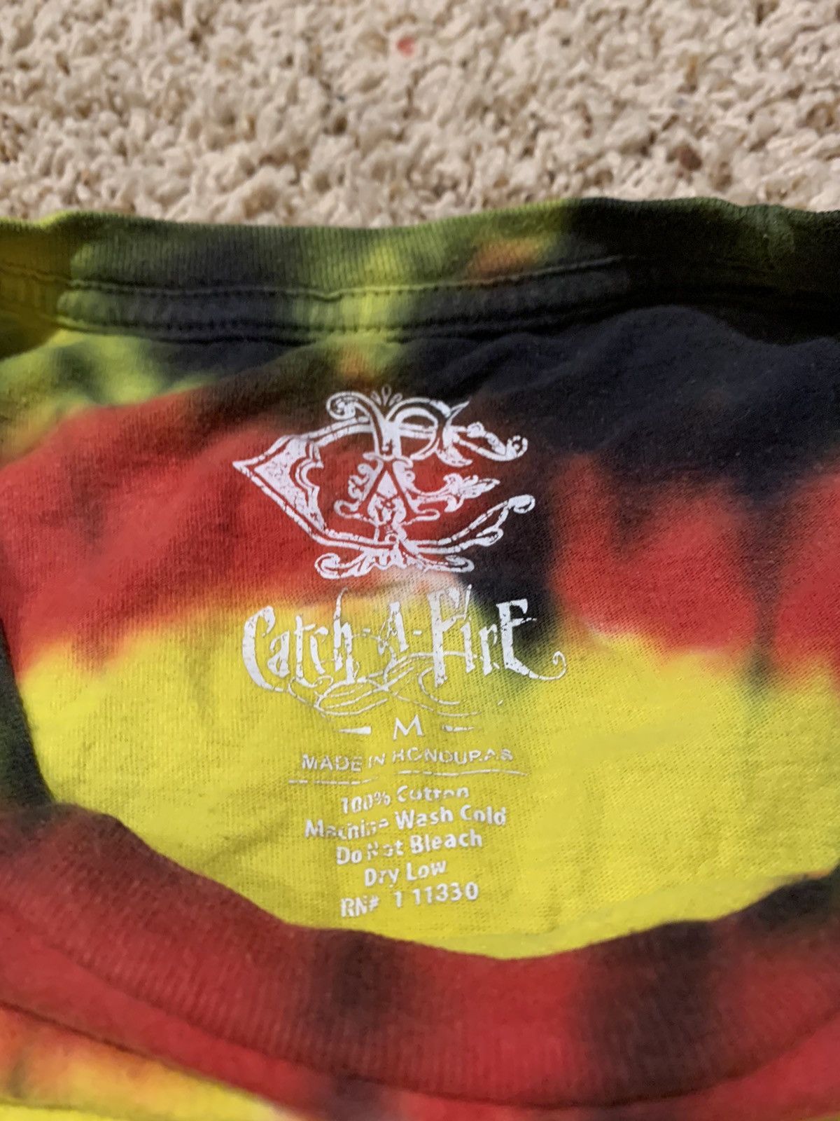 Vintage Bob Marley tie dye tour merch Rasta color Size US M / EU 48-50 / 2 - 3 Thumbnail