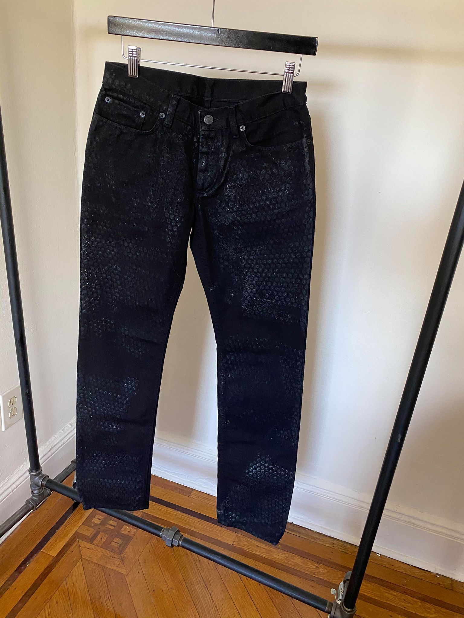 Helmut Lang SS 2003 Bubble wrap rubber printed denim | Grailed