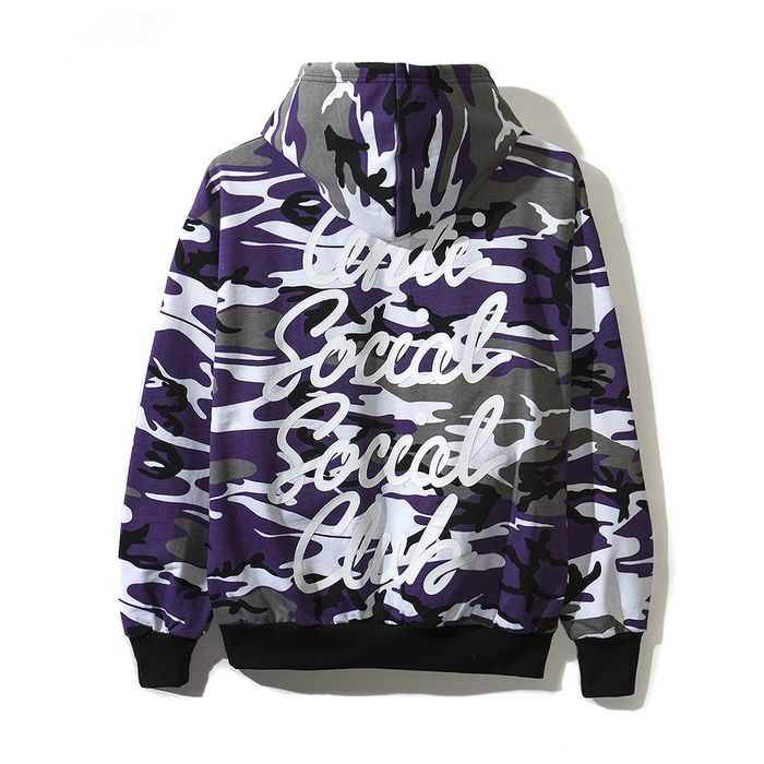 Anti social social discount club purple camo hoodie