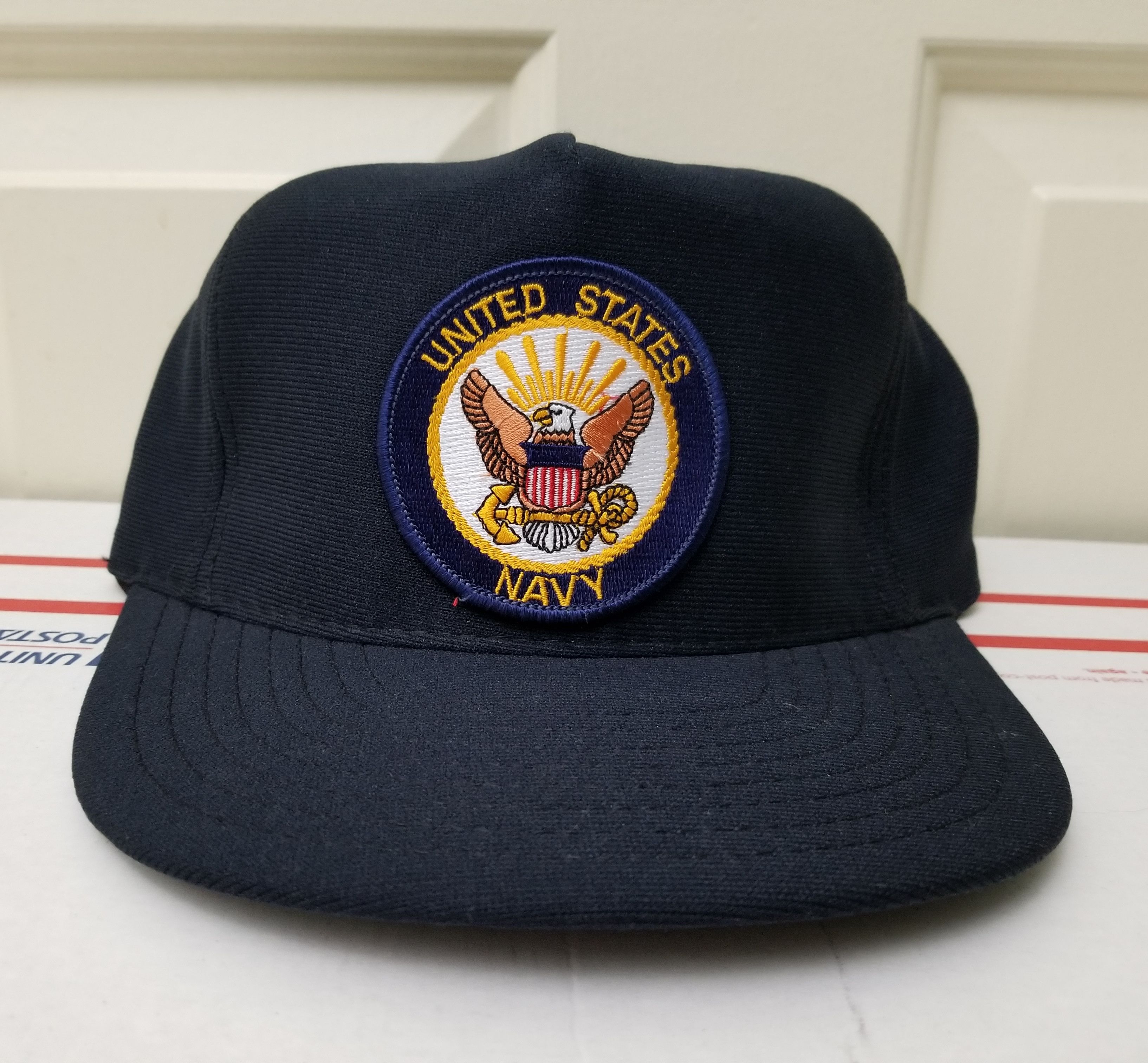 Casquette Snapback Vintage US Navy - Broderie Eagle Crest, Fabriquée Aux USA, Réglable
