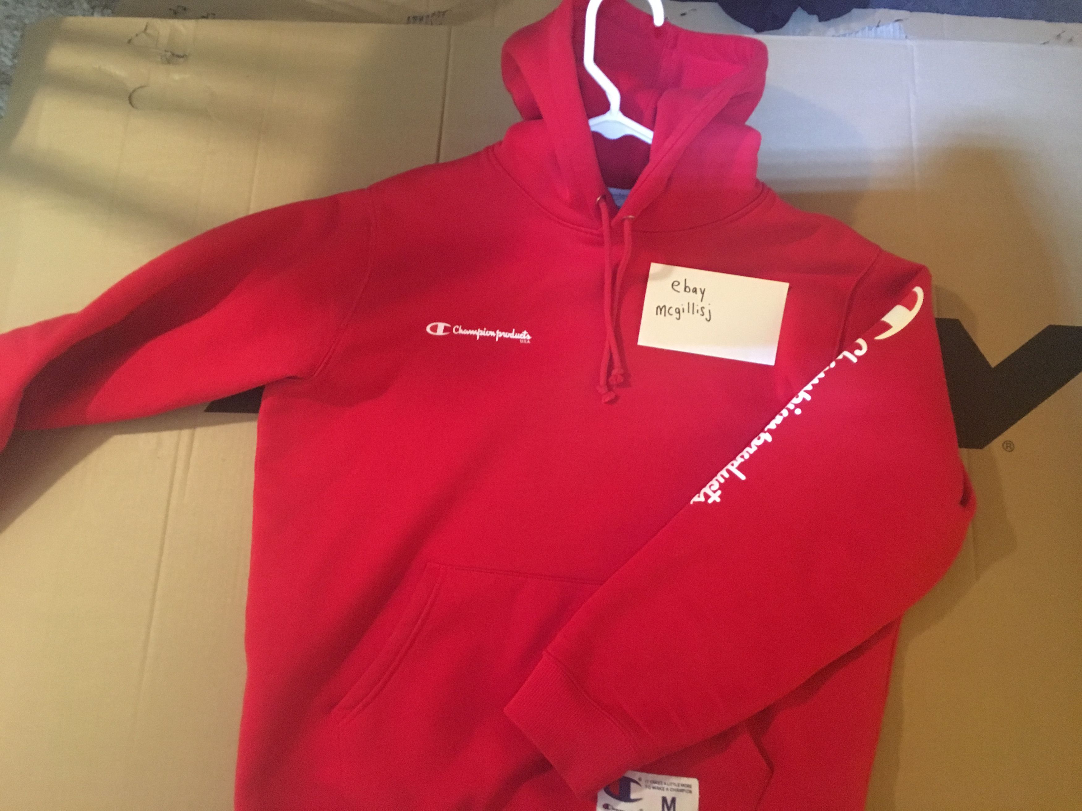 Supreme x champion hoodie 2016 deals