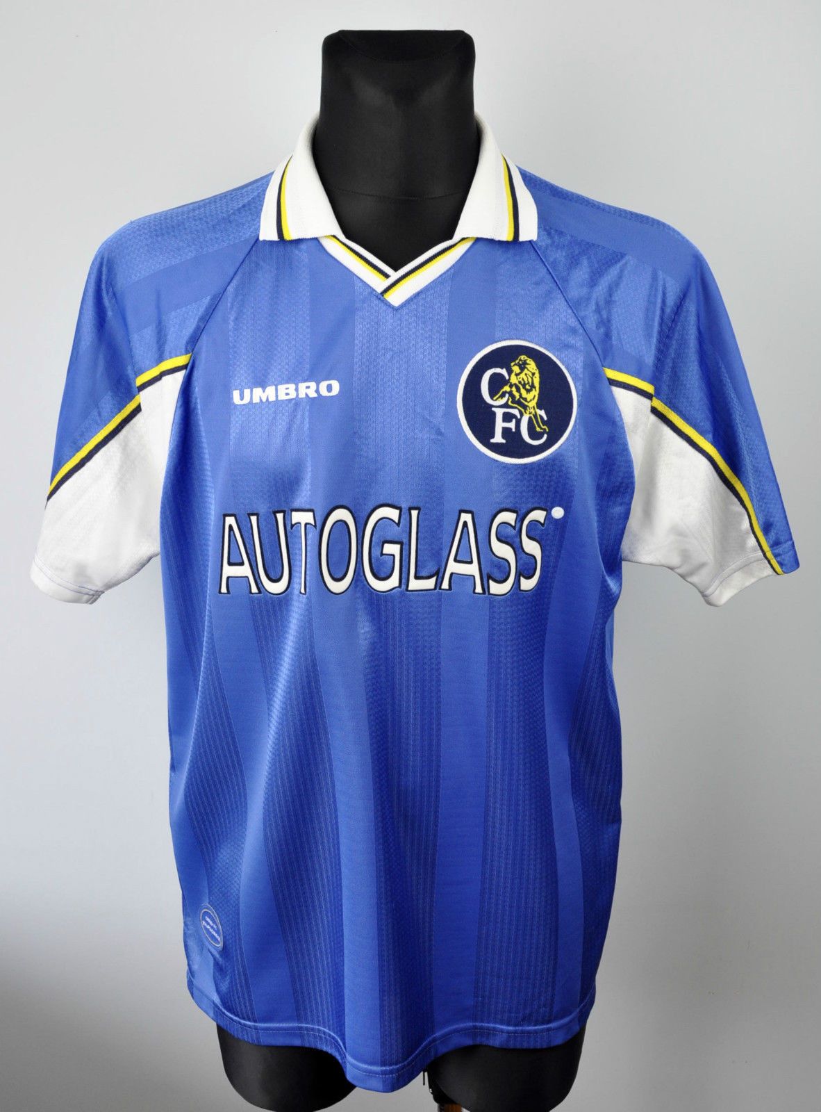 【当店一番人気】 × Umbro × Jersey Soccer Vintage Home #7 LAUDRUP CHELSEA FC ウェア