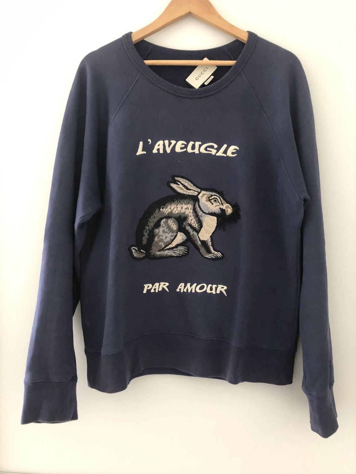 GUCCI L'AVEUGLE PAR AMOUR スウェットシャツ New GUCCI L'aveugle Par Amour Sweatshirt Pullover Vintage