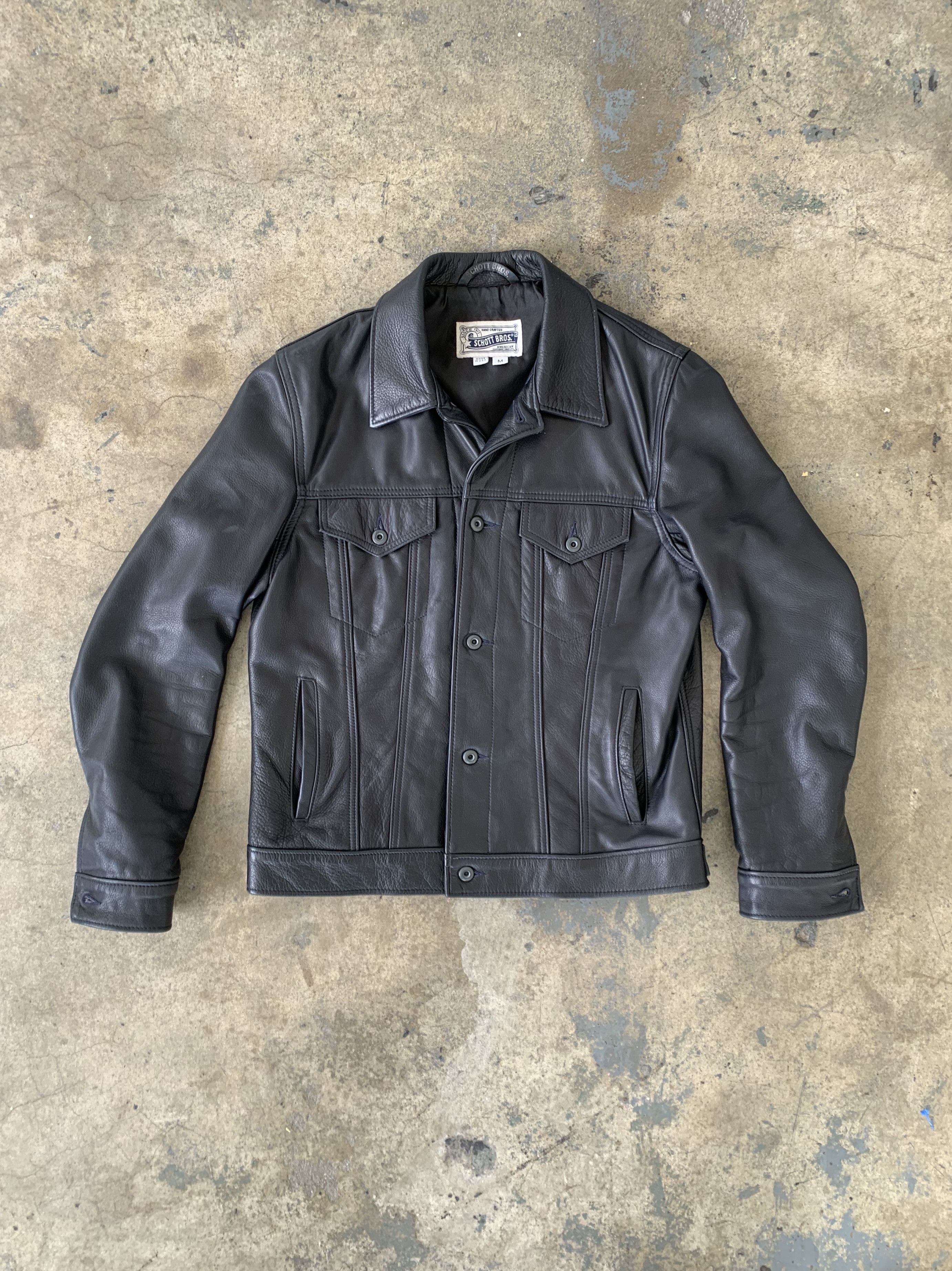 Schott Schott trucker leather jacket | Grailed