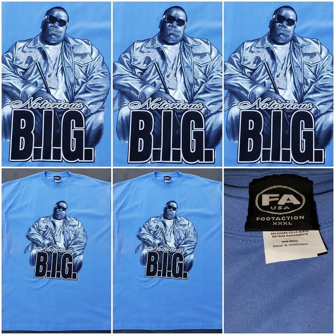 Vintage Biggie - The Notorious B.I.G. Blue XXXL Size US XXL / EU 58 / 5 - 3 Thumbnail