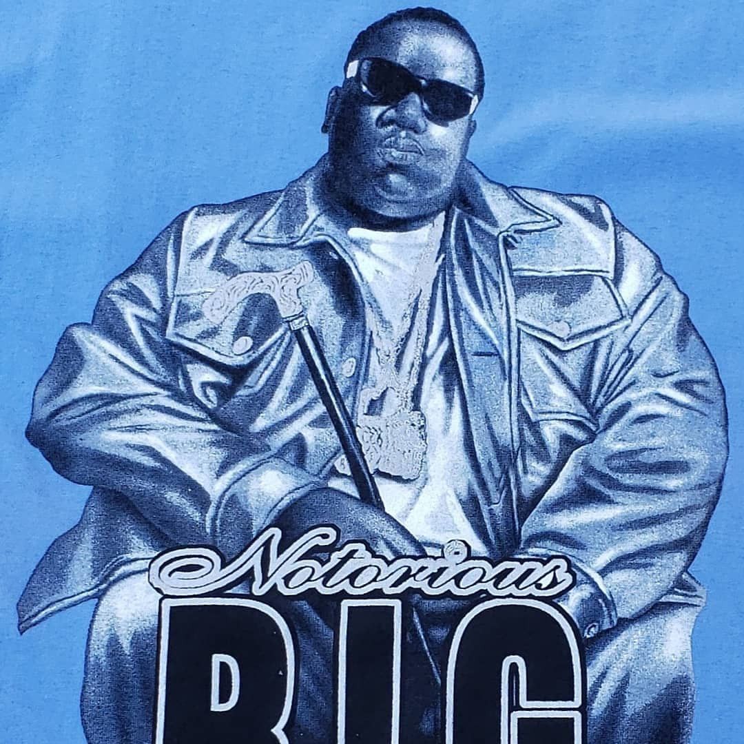 Vintage Biggie - The Notorious B.I.G. Blue XXXL Size US XXL / EU 58 / 5 - 8 Thumbnail