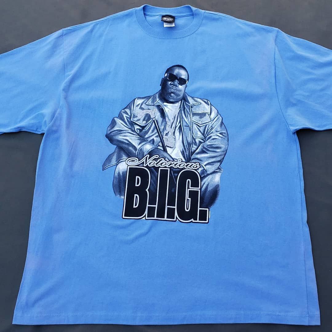 Vintage Biggie - The Notorious B.I.G. Blue XXXL Size US XXL / EU 58 / 5 - 6 Thumbnail