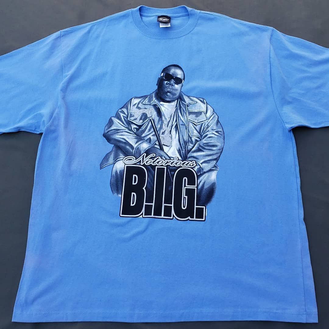 Vintage Biggie - The Notorious B.I.G. Blue XXXL Size US XXL / EU 58 / 5 - 5 Thumbnail