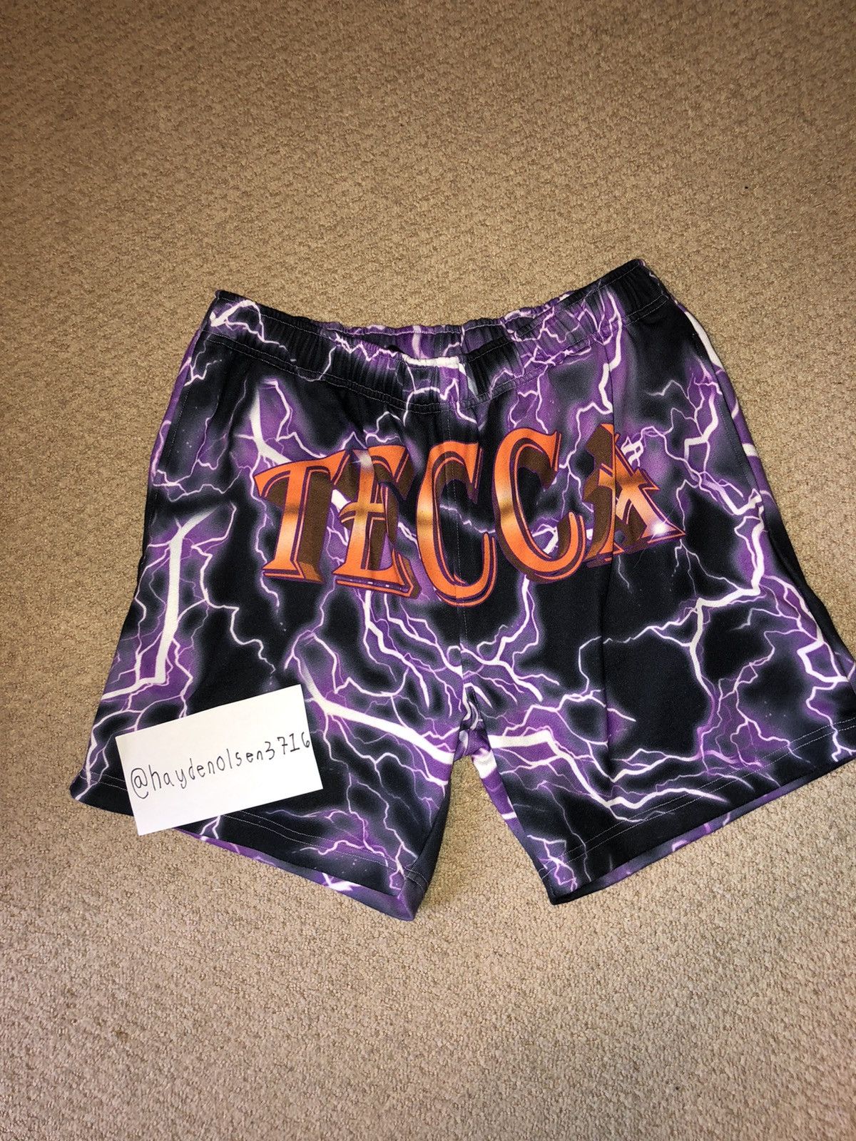 Worldwide Youth x Lil Tecca Black shops & White Flame Athletic Shorts Medium