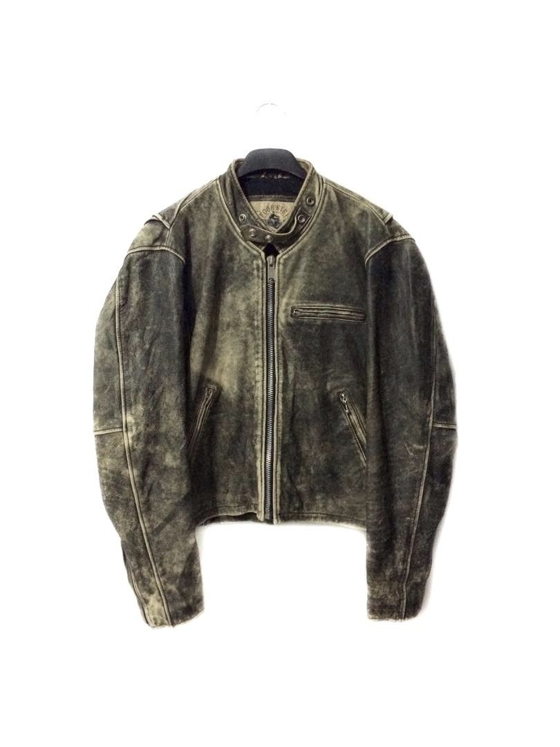Vintage foor step leather jacket motorcycle
