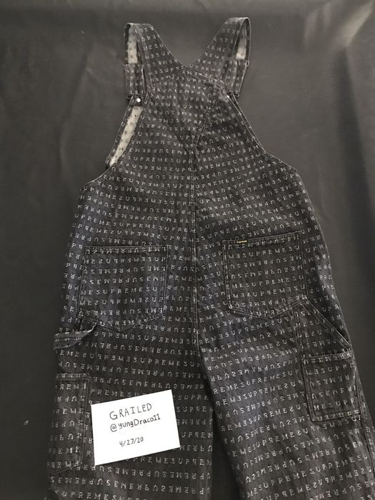 Supreme Supreme Jacquard Logos Denim Overalls Black | Grailed