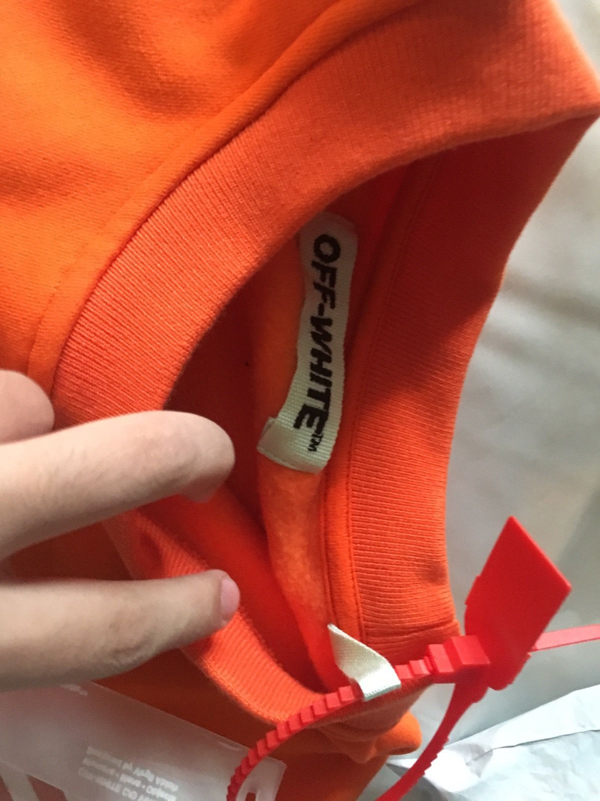 Off white vlone sweater orange sale