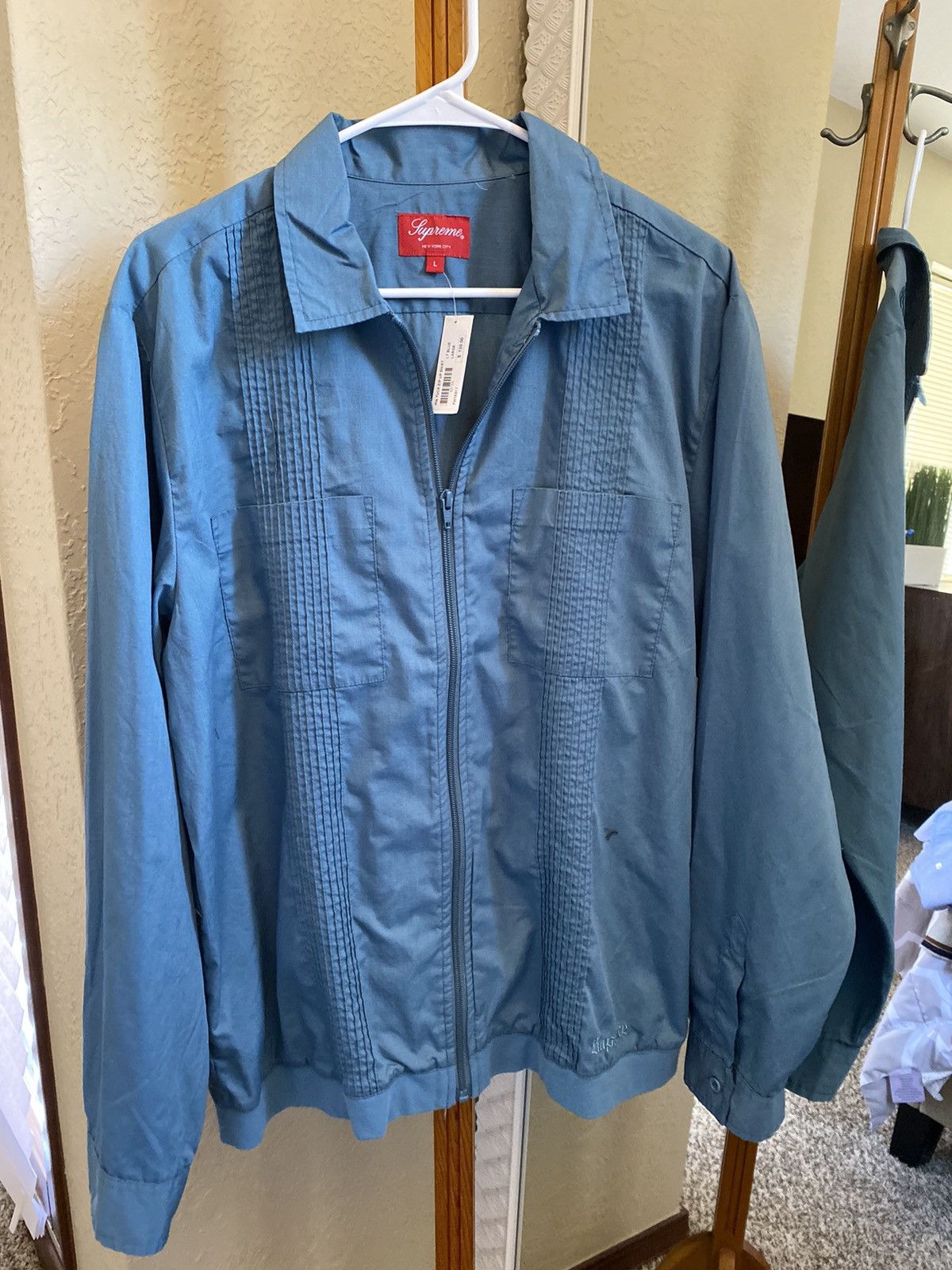 Supreme Supreme Pin Tuck Zip Up Shirt | Grailed 