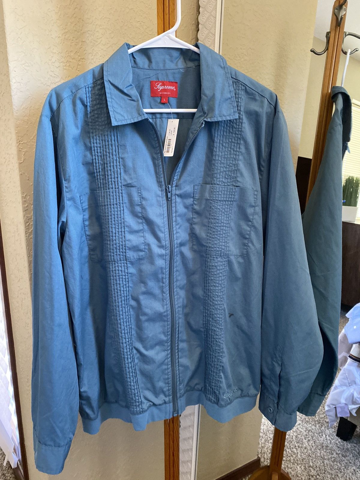 Supreme Supreme Pin Tuck Zip Up Shirt | Grailed