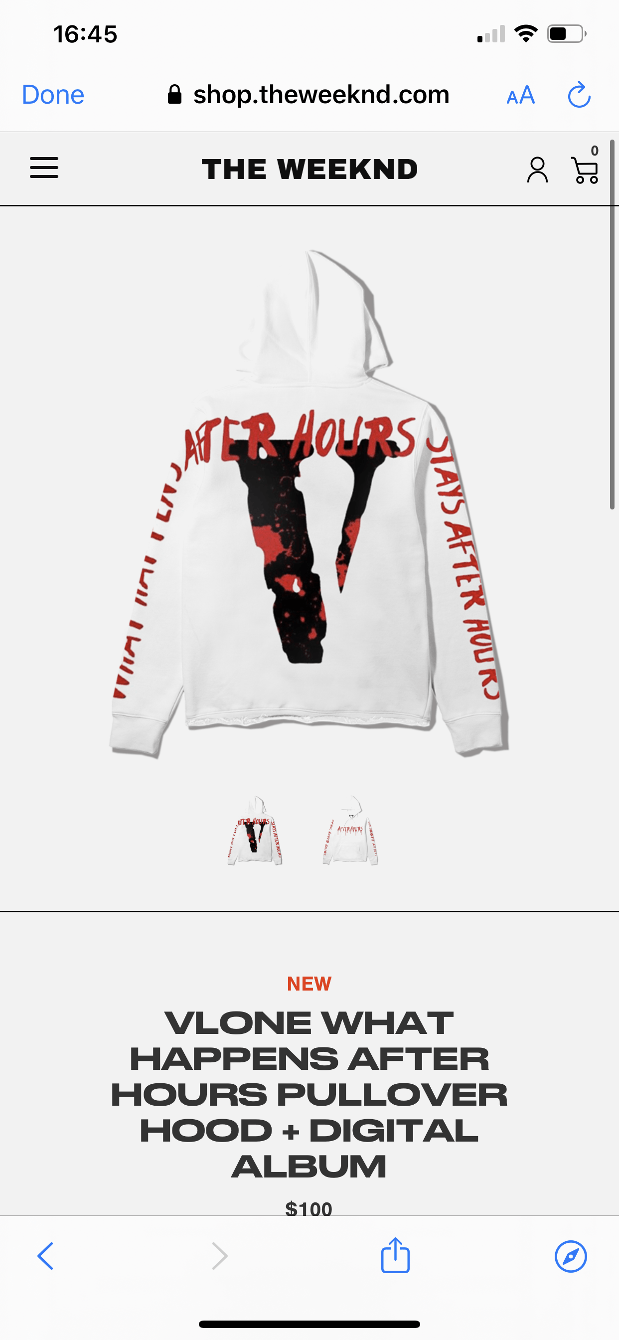 The Weeknd Vlone What Happens After Hours Hoodie Grailed