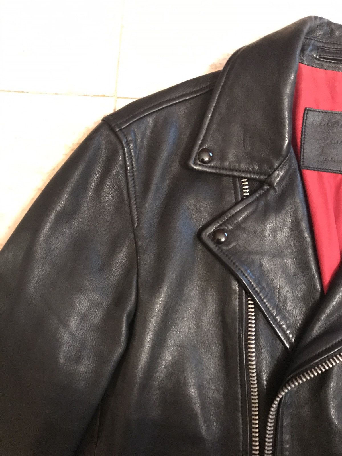 Allsaints Kodey Biker Jacket in Black Lamb Leather Grailed