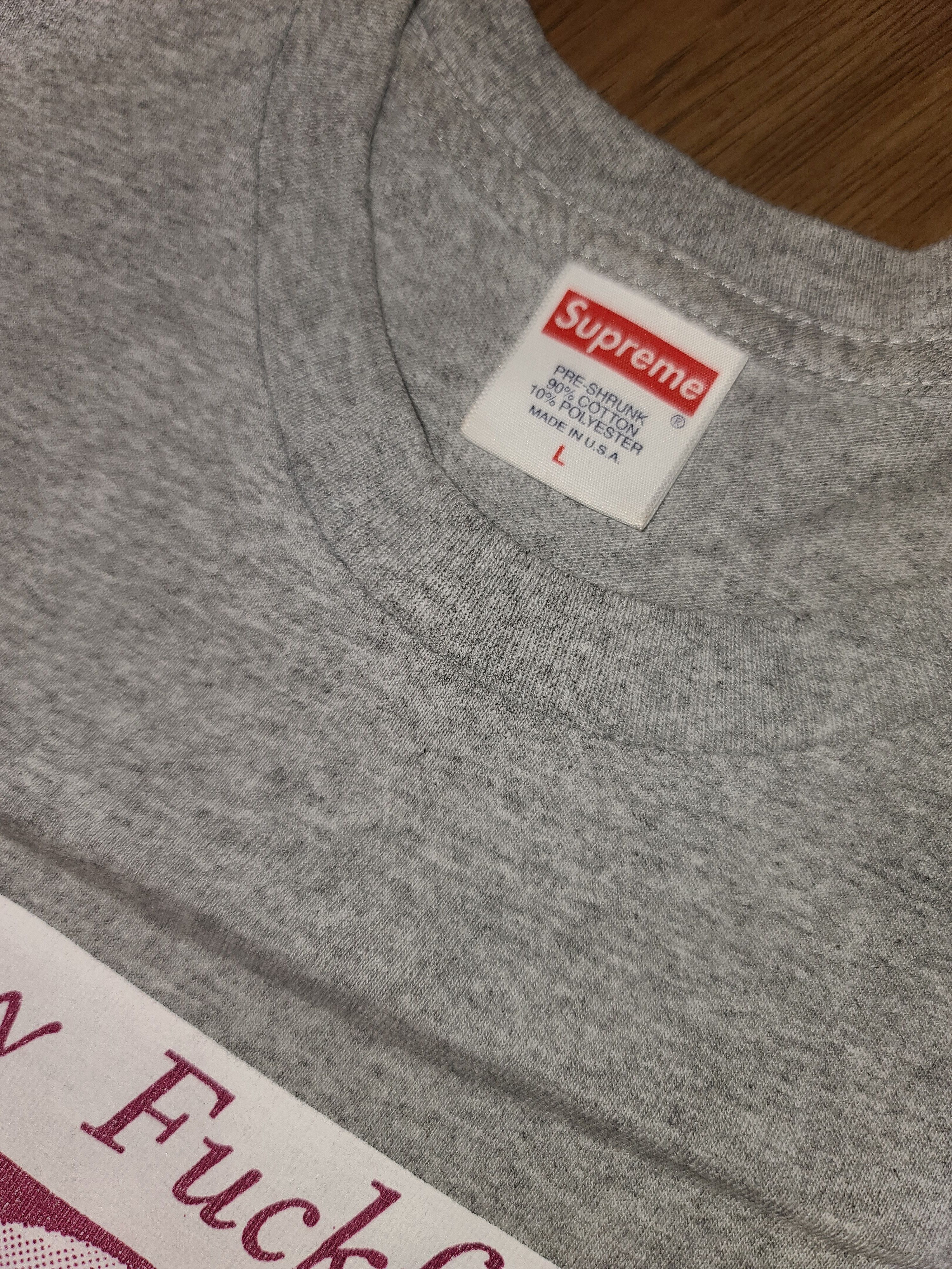 Supreme Supreme F*ck face tee Size US L / EU 52-54 / 3 - 3 Thumbnail