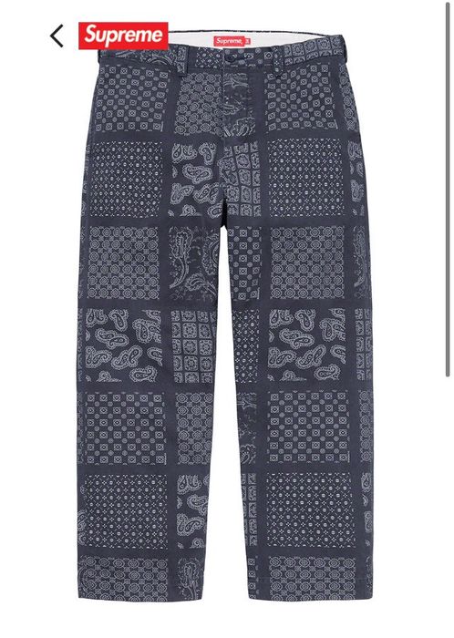 Supreme Supreme Paisley Grid Chino Pant | Grailed