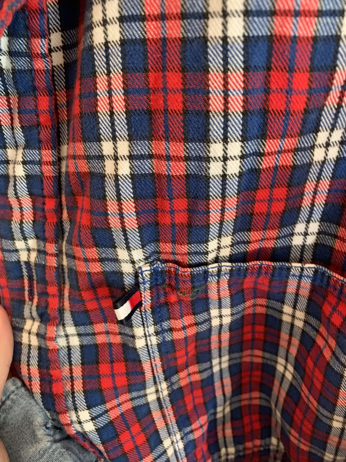 Tommy Hilfiger Vintage Tommy Hilfiger Flannel denim Shirt Size US XL / EU 56 / 4 - 7 Thumbnail