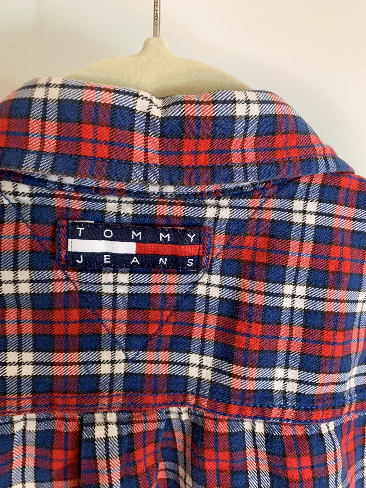 Tommy Hilfiger Vintage Tommy Hilfiger Flannel denim Shirt Size US XL / EU 56 / 4 - 4 Thumbnail