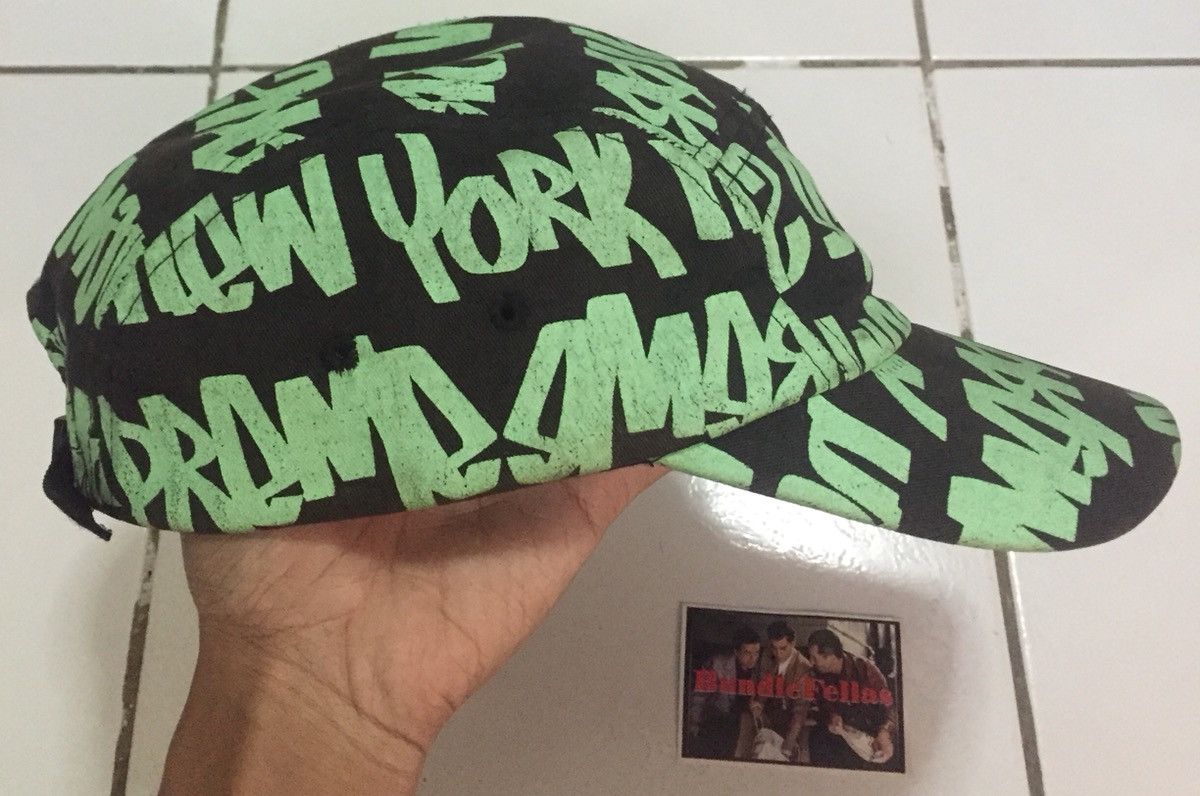 Supreme Vintage 2001 Supreme Fat Tip Graffiti 5 Panel Camp Cap 