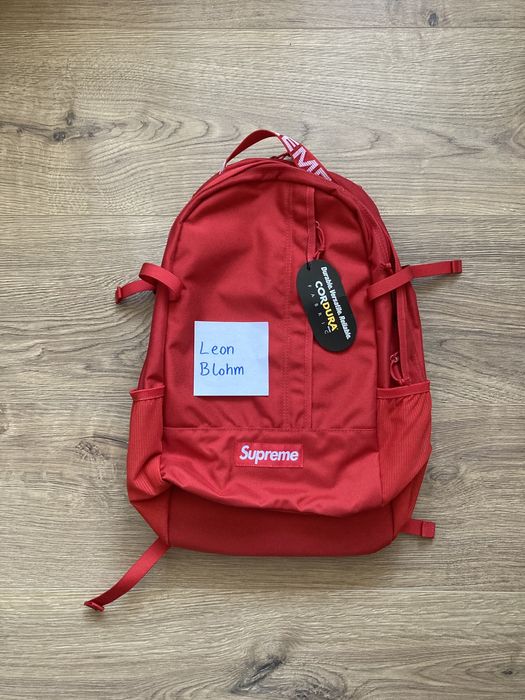 Supreme backpack red clearance ss18