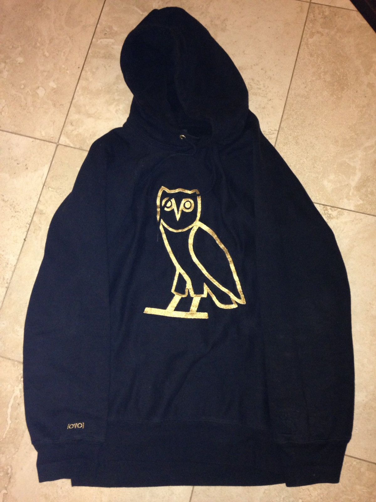 【October's Very Own】国旗 ゴールド ロゴ フーディ OG HOODIE NEW Octobers Very Own Drake OVO OG Gold Owl Hoodie Black