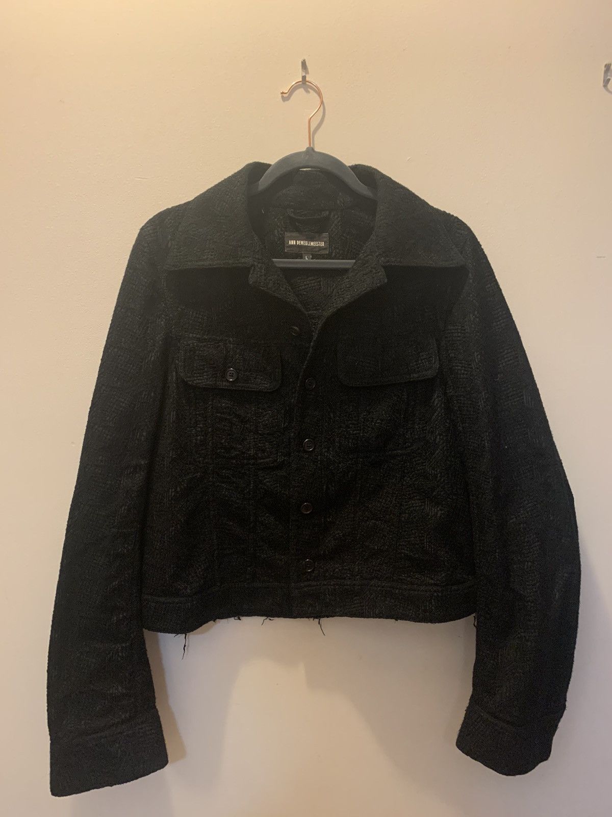 Ann Demeulemeester Textured Harbour Jacket Size US L / EU 52-54 / 3 - 1 Thumbnail