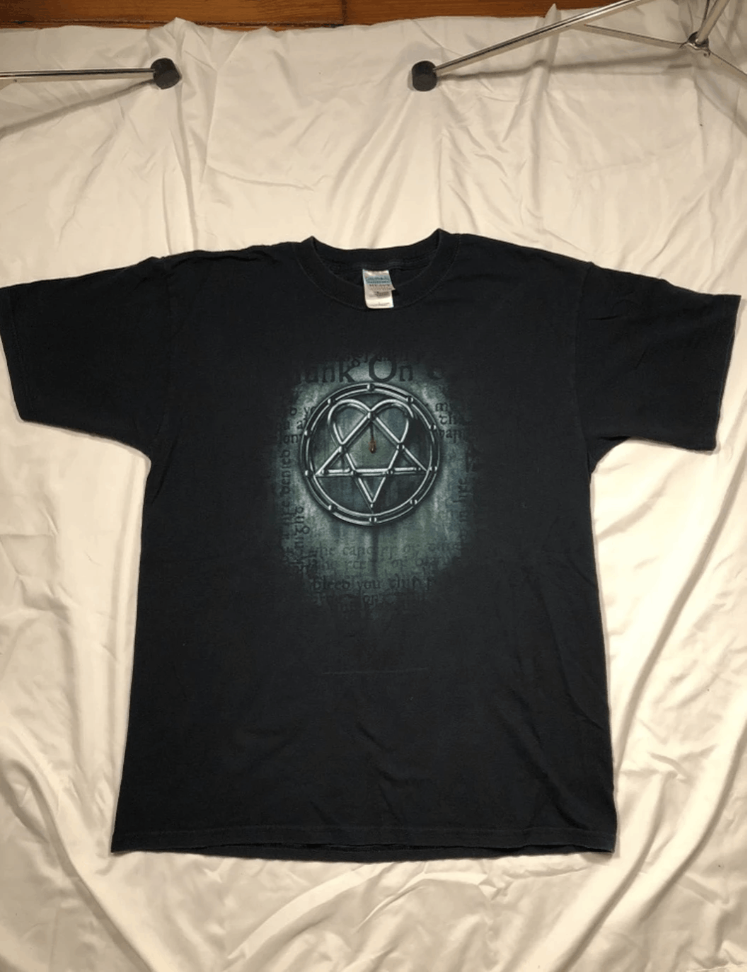 Band Tees × Vintage 90s Vintage HIM Bam Margera Gothic Rock Jackass Size US L / EU 52-54 / 3 - 1 Thumbnail