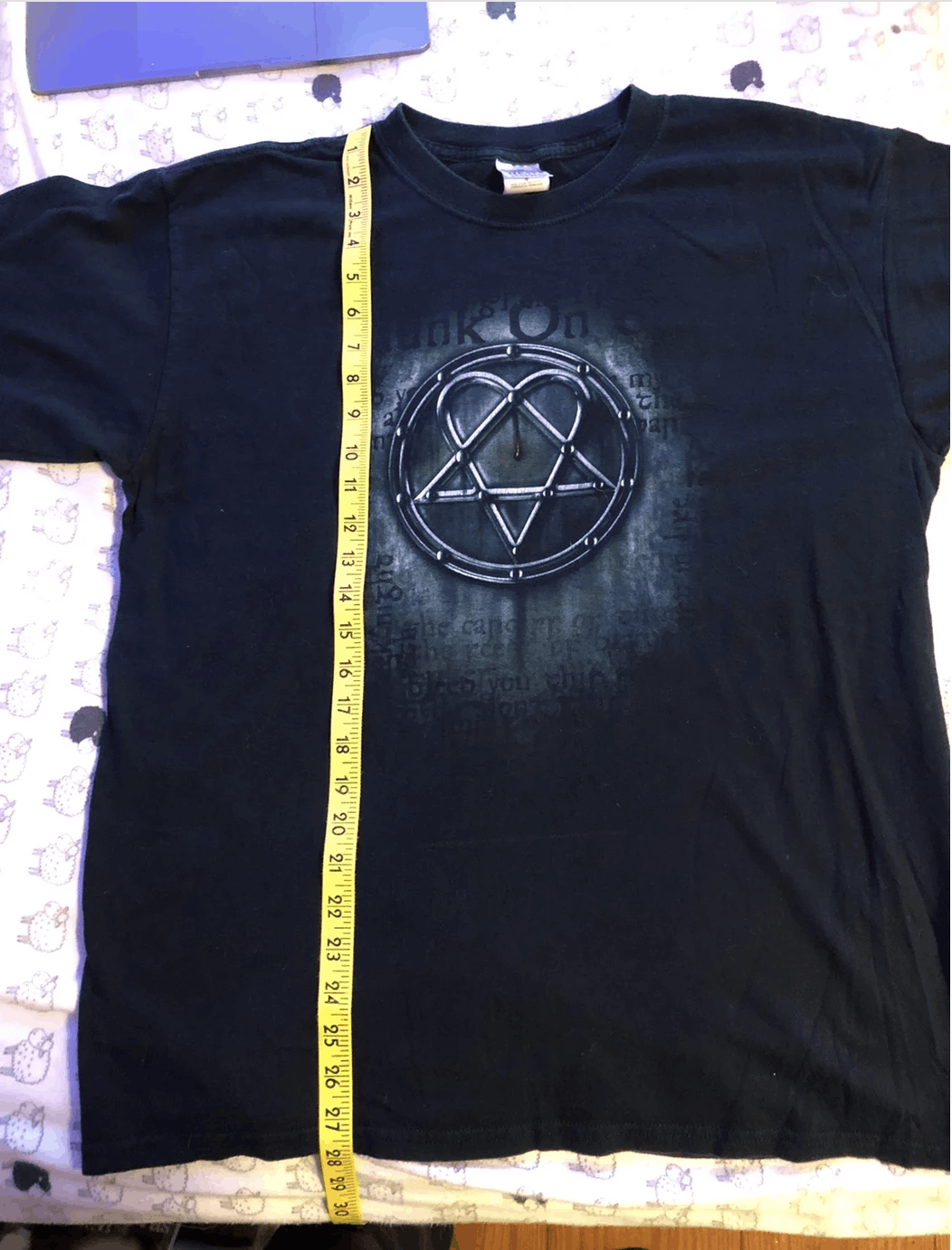 Band Tees × Vintage 90s Vintage HIM Bam Margera Gothic Rock Jackass Size US L / EU 52-54 / 3 - 4 Thumbnail