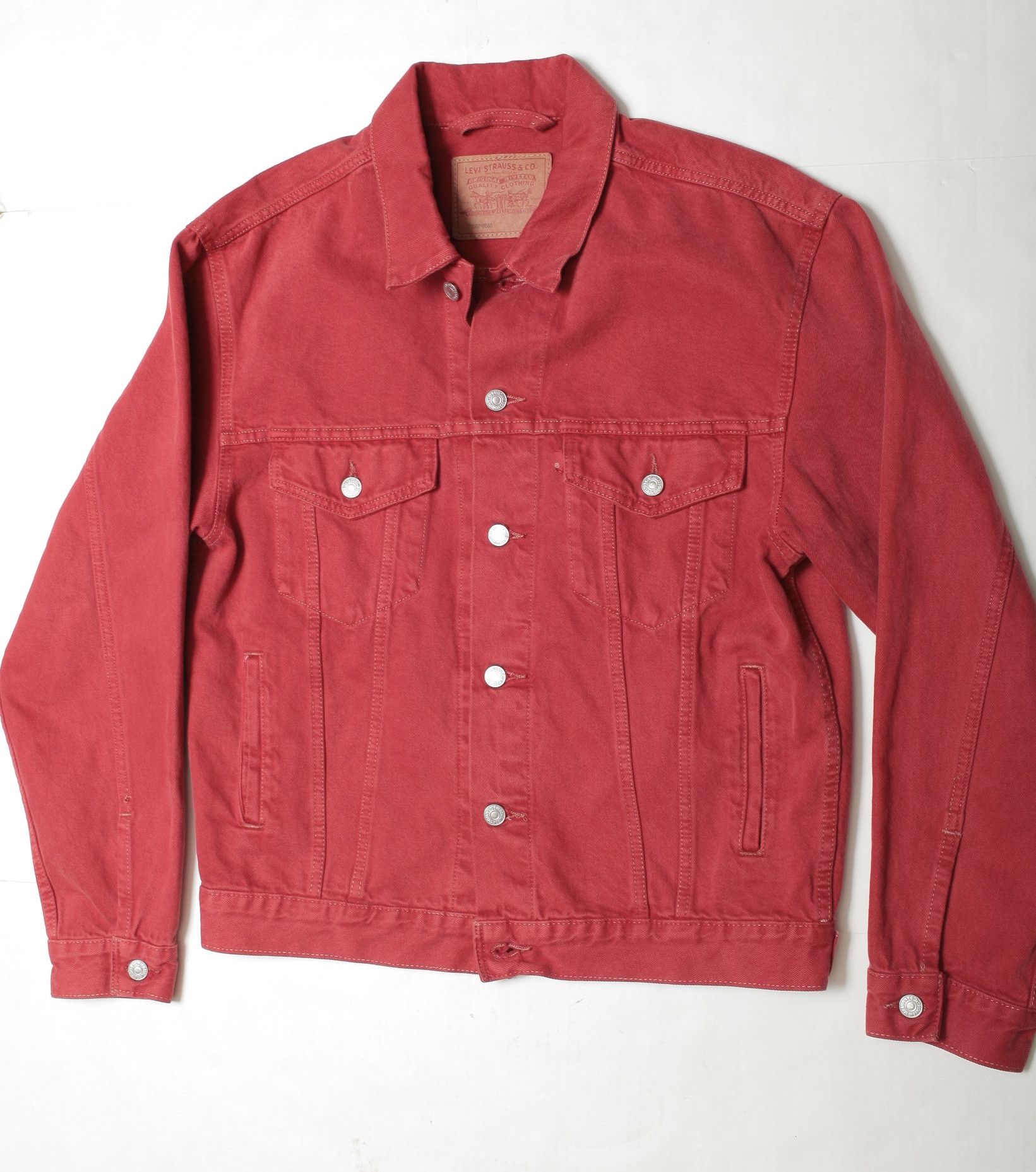 Levi's Red Made in USA Denim Trucker jacket Size US M / EU 48-50 / 2 - 1 Preview