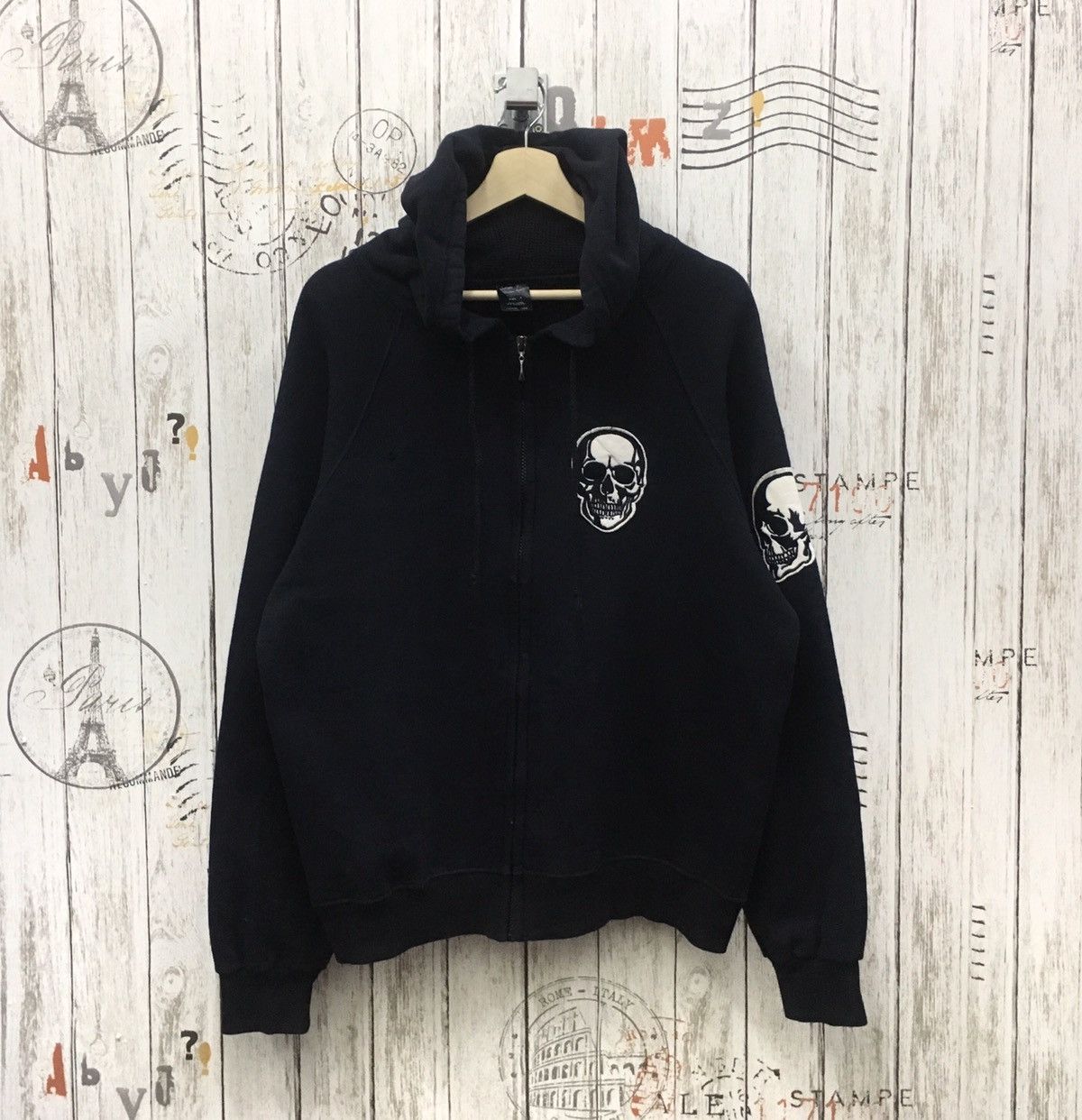 Number (N)ine ‼️NUMBERNINE skull patch Hoodies zipper down Large