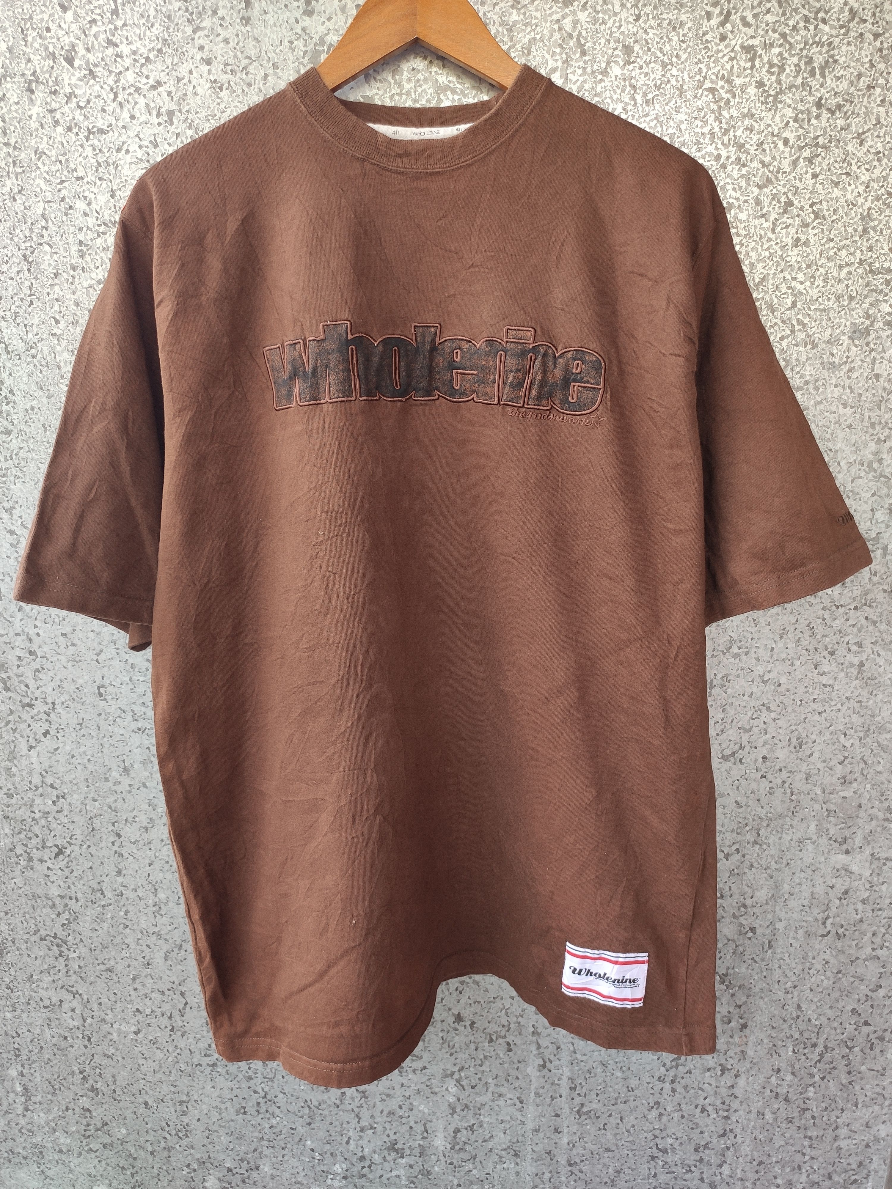 Japanese Brand Wholenine t shirt spell out Size US XL / EU 56 / 4 - 1 Thumbnail