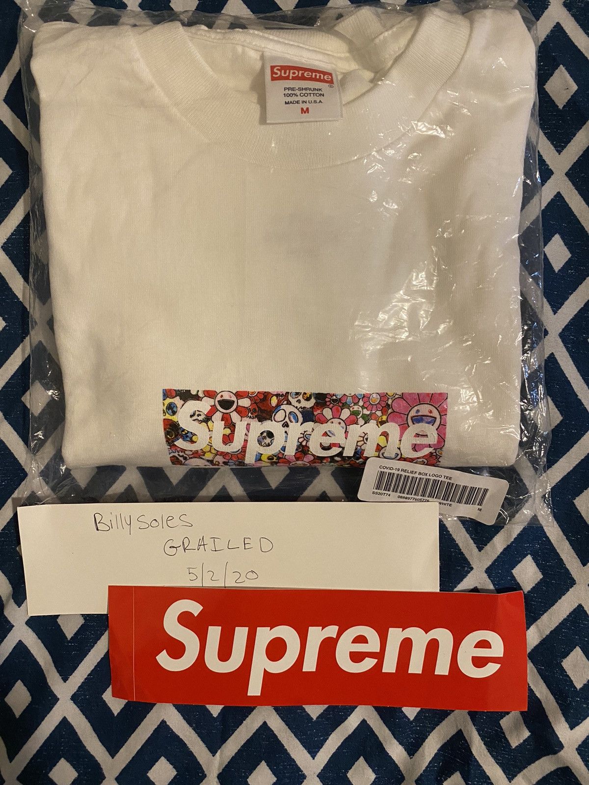 Supreme Takashi Murakami COVID-19 Relief Box Logo Tee White Men's - SS20 -  US