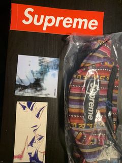 Supreme woven stripe waist bag hot sale