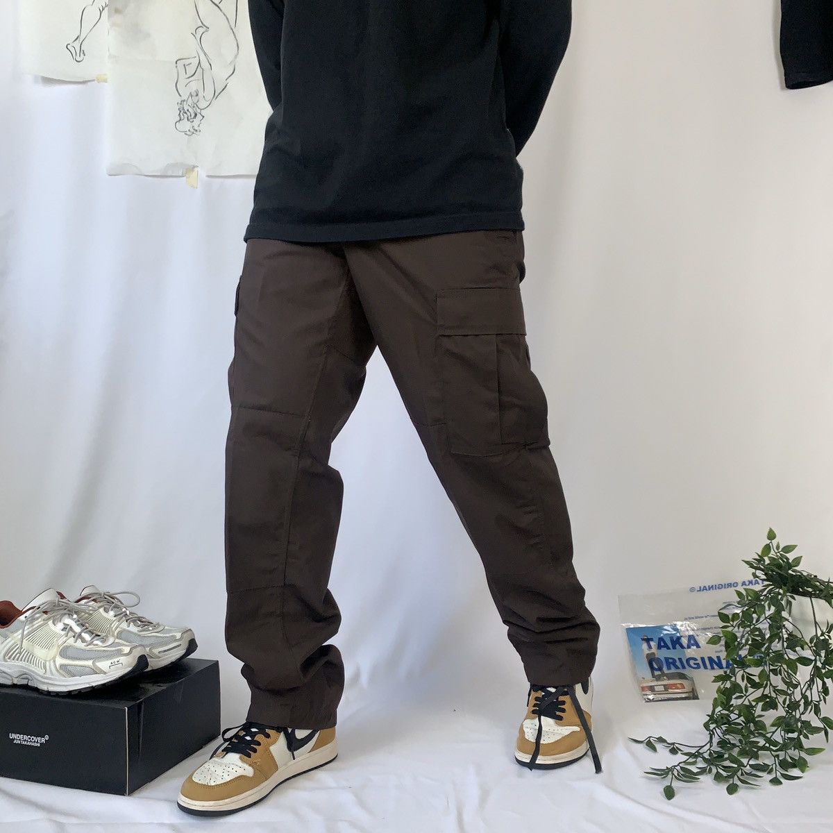 Travis Scott Utility Brown Cargo Pants 30 Adjustable Size US 30 / EU 46 - 4 Thumbnail