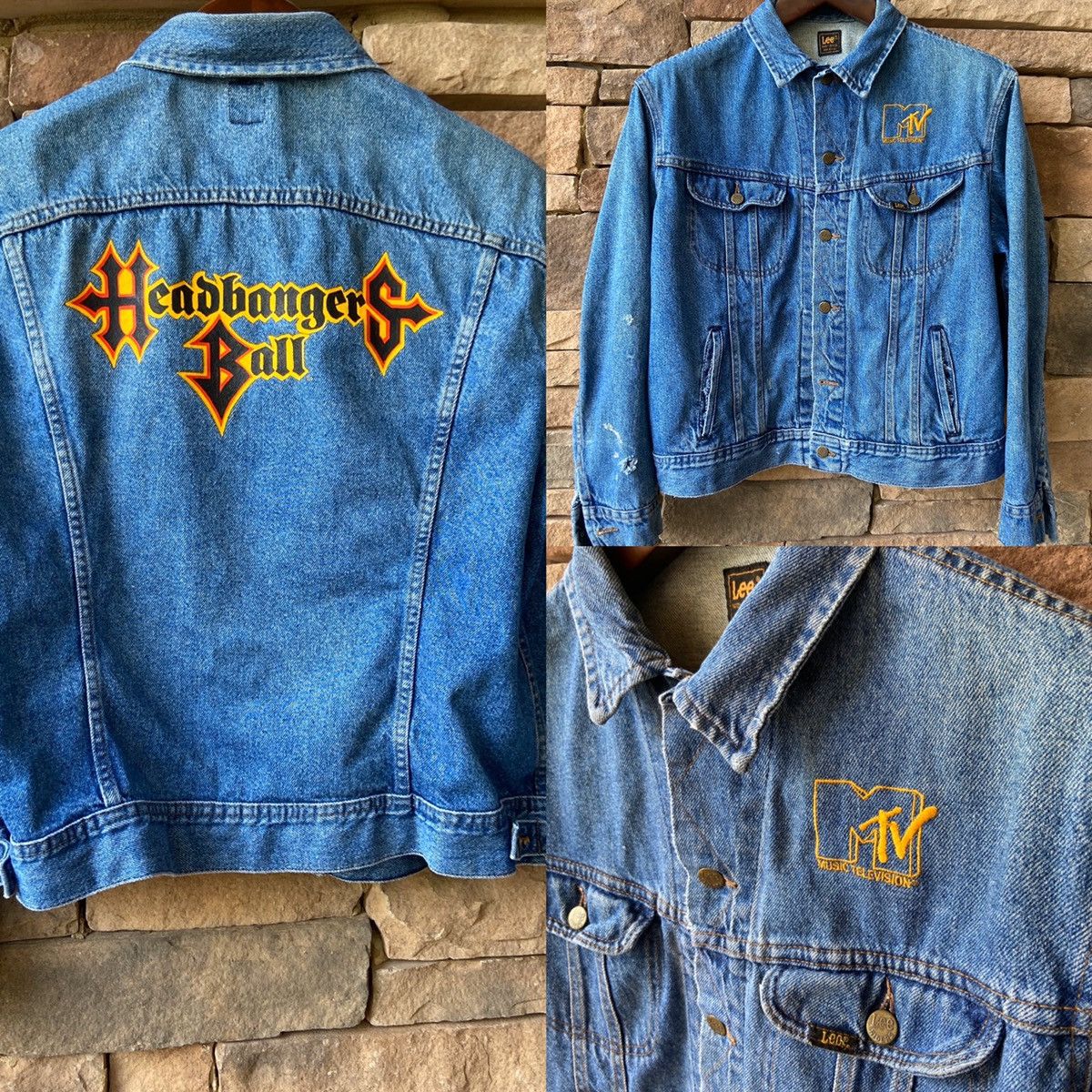 Lee × Mtv × Vintage RARE Vintage Original MTV Headbangers Ball 