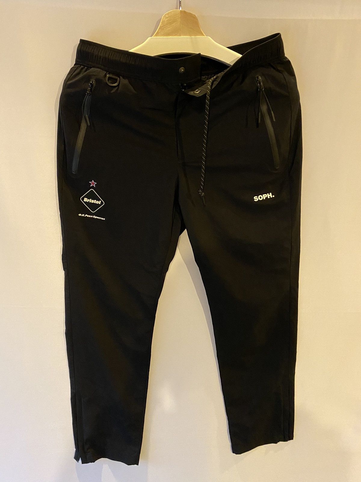 F.C.R.B × Sophnet. Soph FC Bristol training pants. Black skinny 