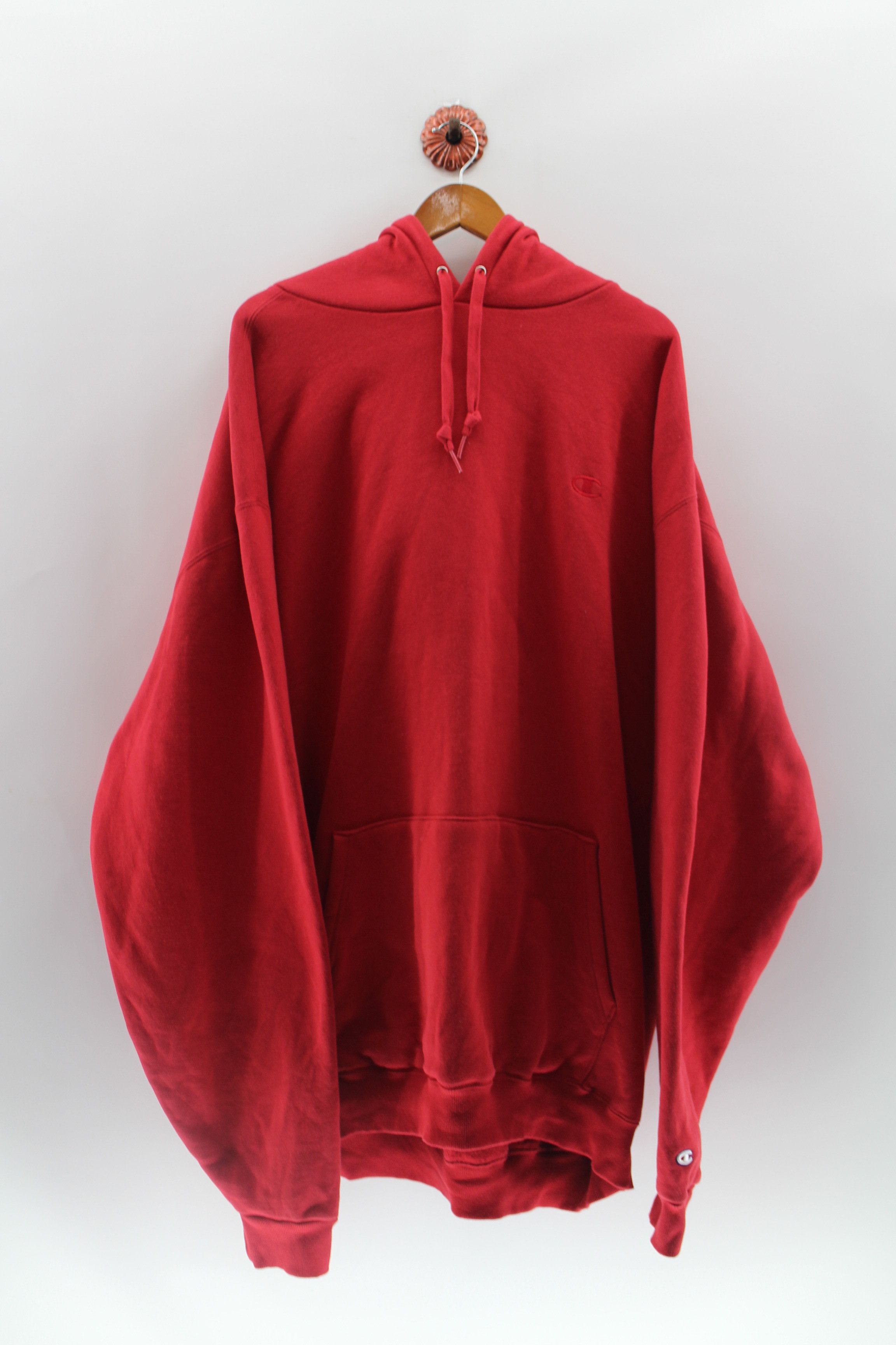 image of Champion Hoodie Pullover Red Jumper Size 3Xl, Men's