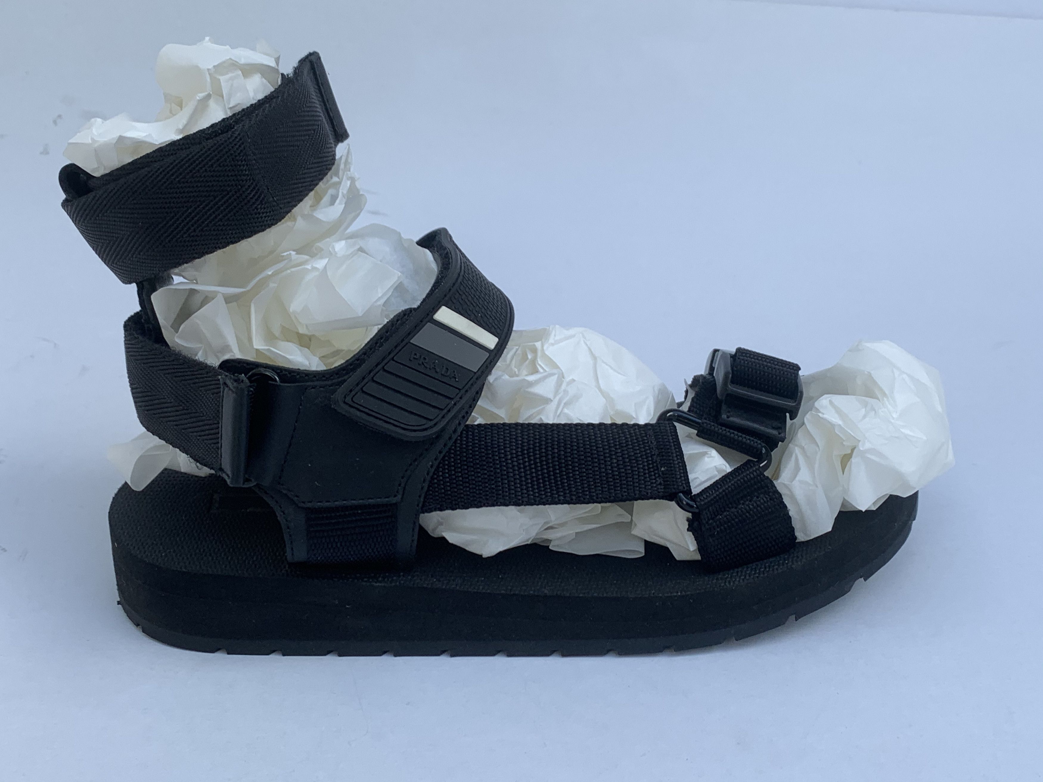 Prada PRADA Black Sandals 4X3107 Size US 8 / EU 41 - 12 Thumbnail