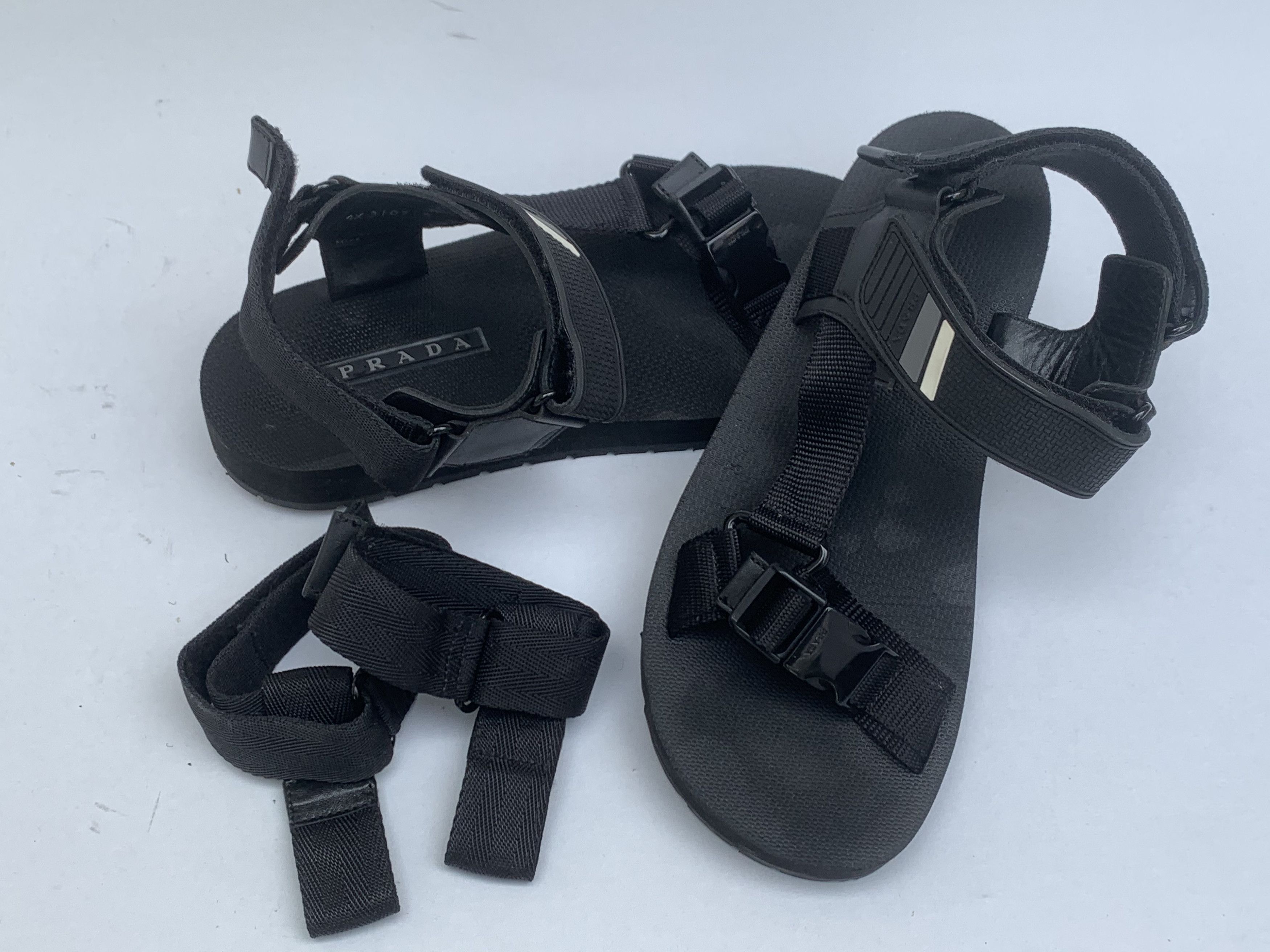 Prada PRADA Black Sandals 4X3107 Size US 8 / EU 41 - 10 Thumbnail