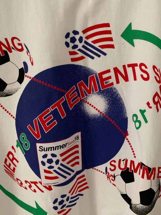 Vetements Vetements SS18 Soccer T Shirt Grailed