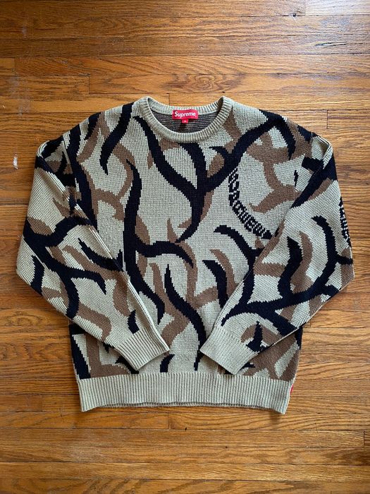 Supreme Tribal Camo Sweater | Grailed