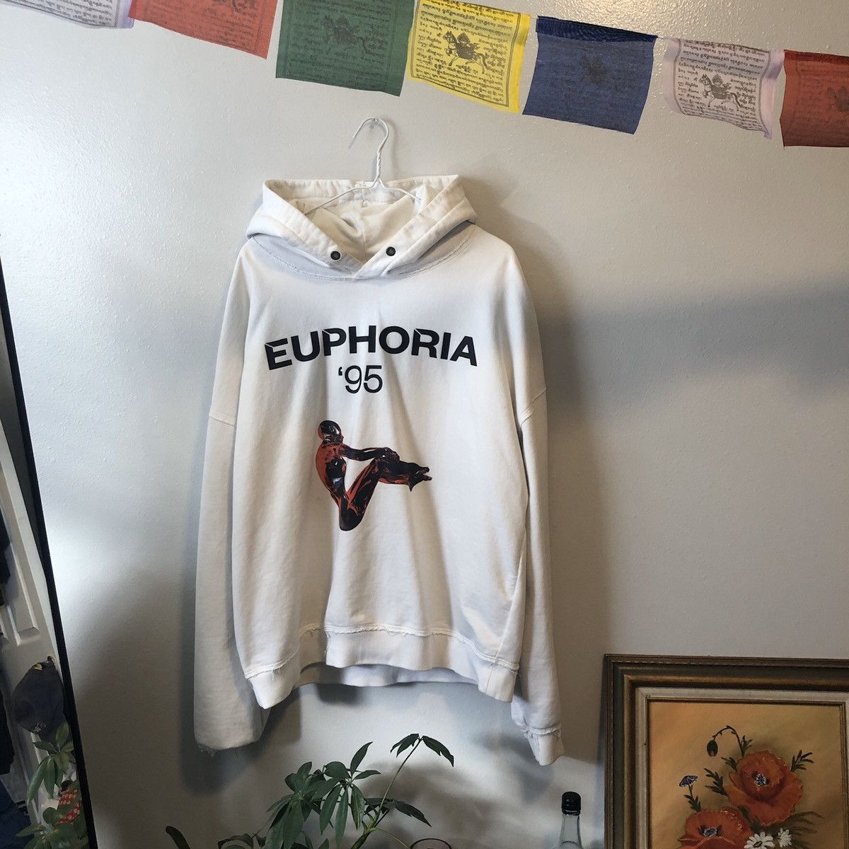 Misbhv MISBHV Euphoria 95' White Hoodie | Grailed