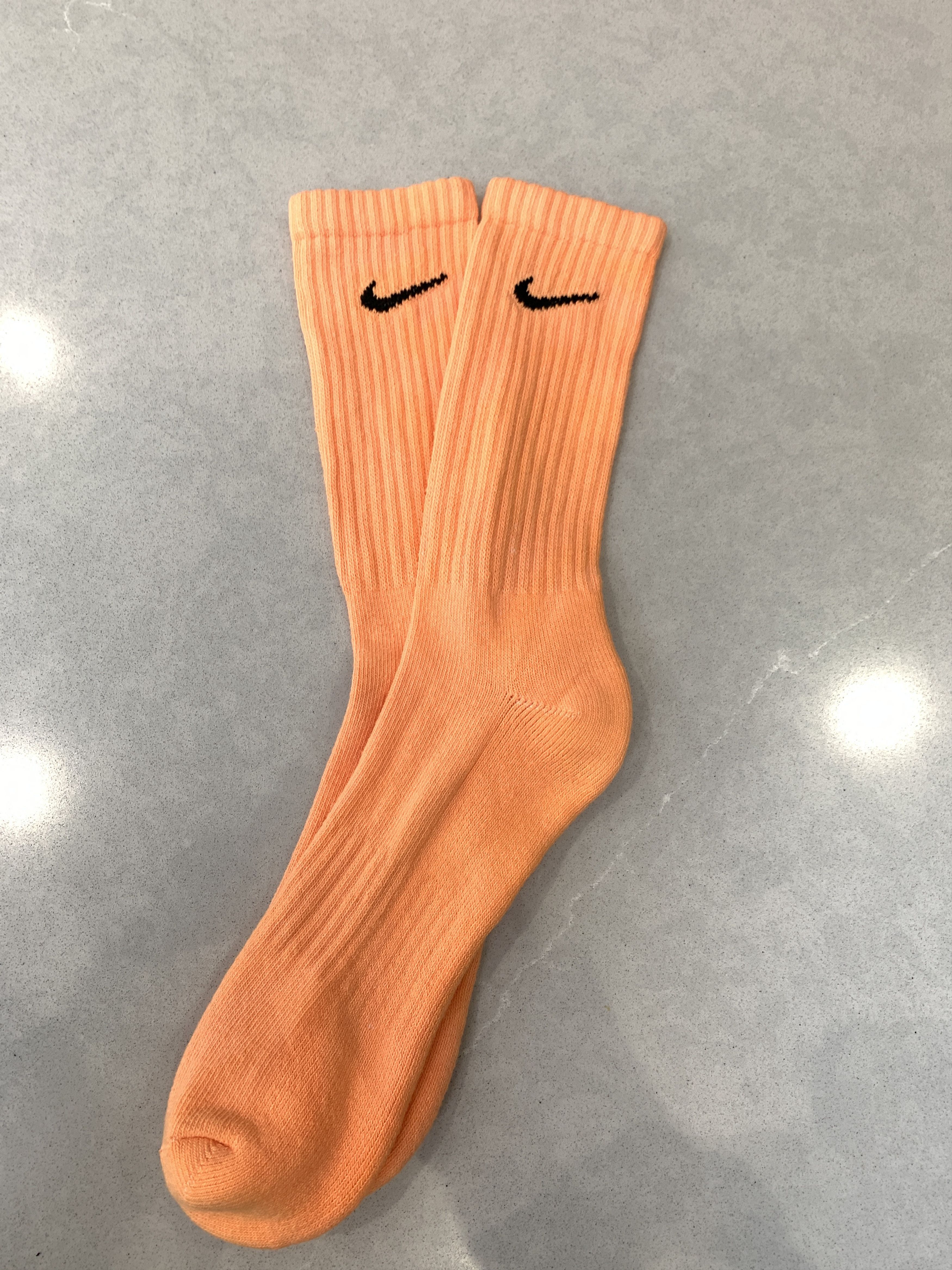 nike black and orange socks