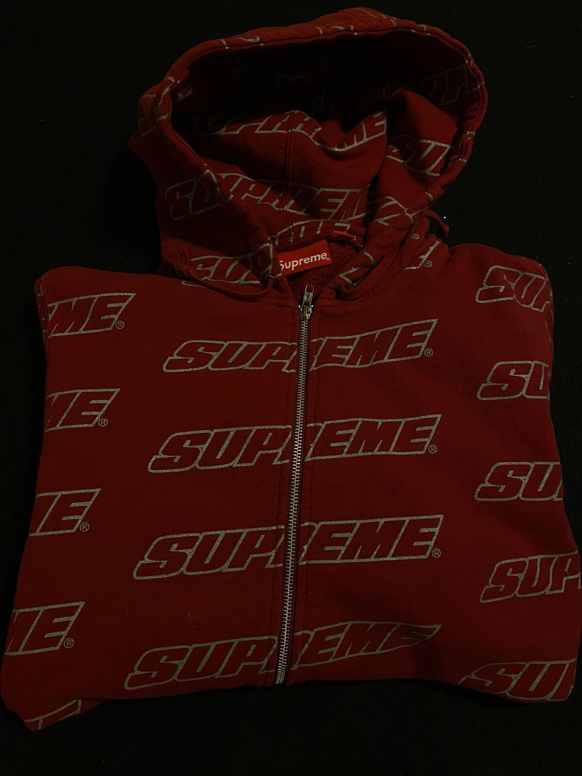 Supreme Repeat Zip Up Hoodie SS18 Size US M / EU 48-50 / 2 - 1 Preview