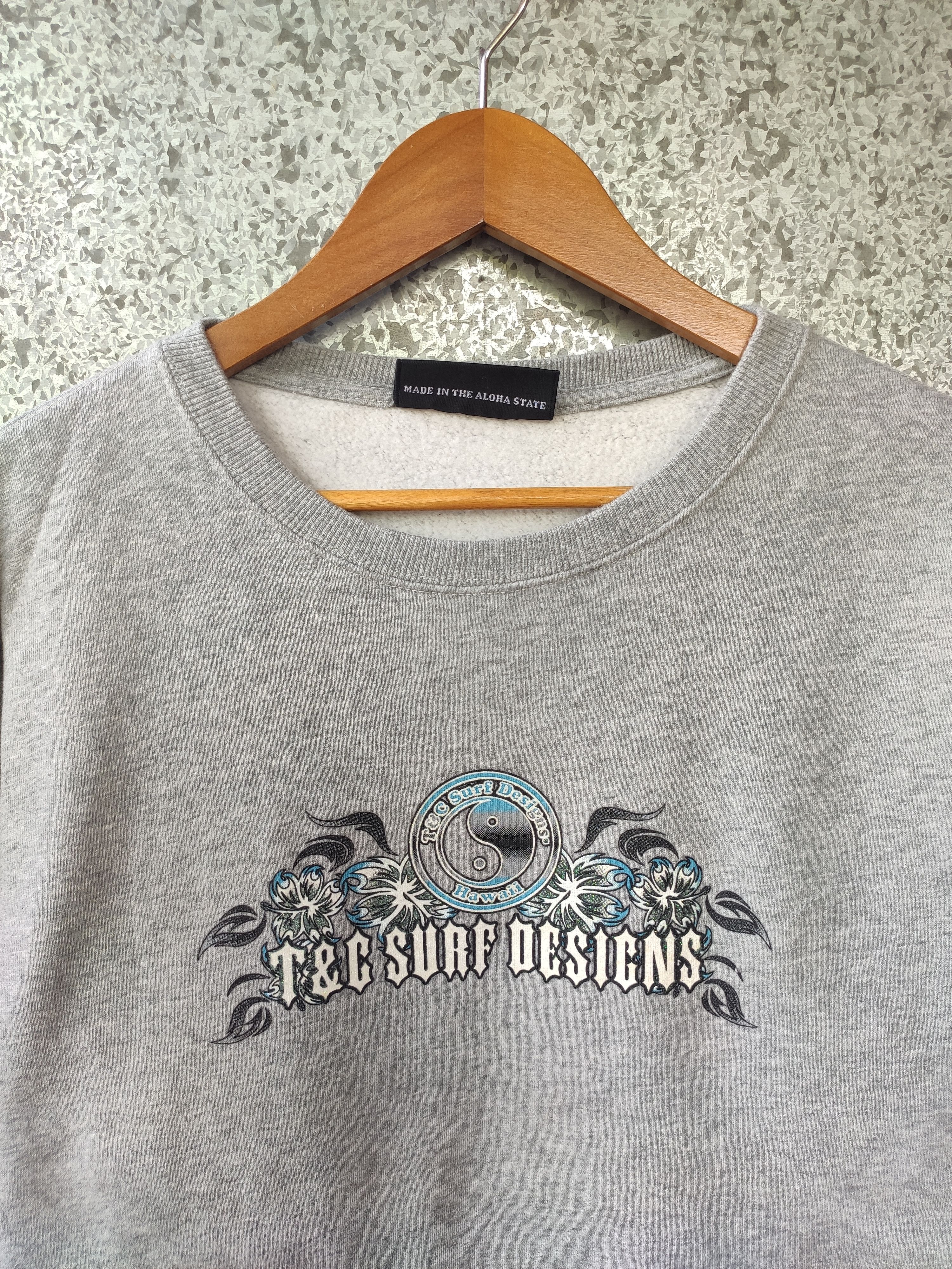 Sun Surf 🔥 T&C sweatshirt big logo spell out surfing style Size US L / EU 52-54 / 3 - 4 Thumbnail