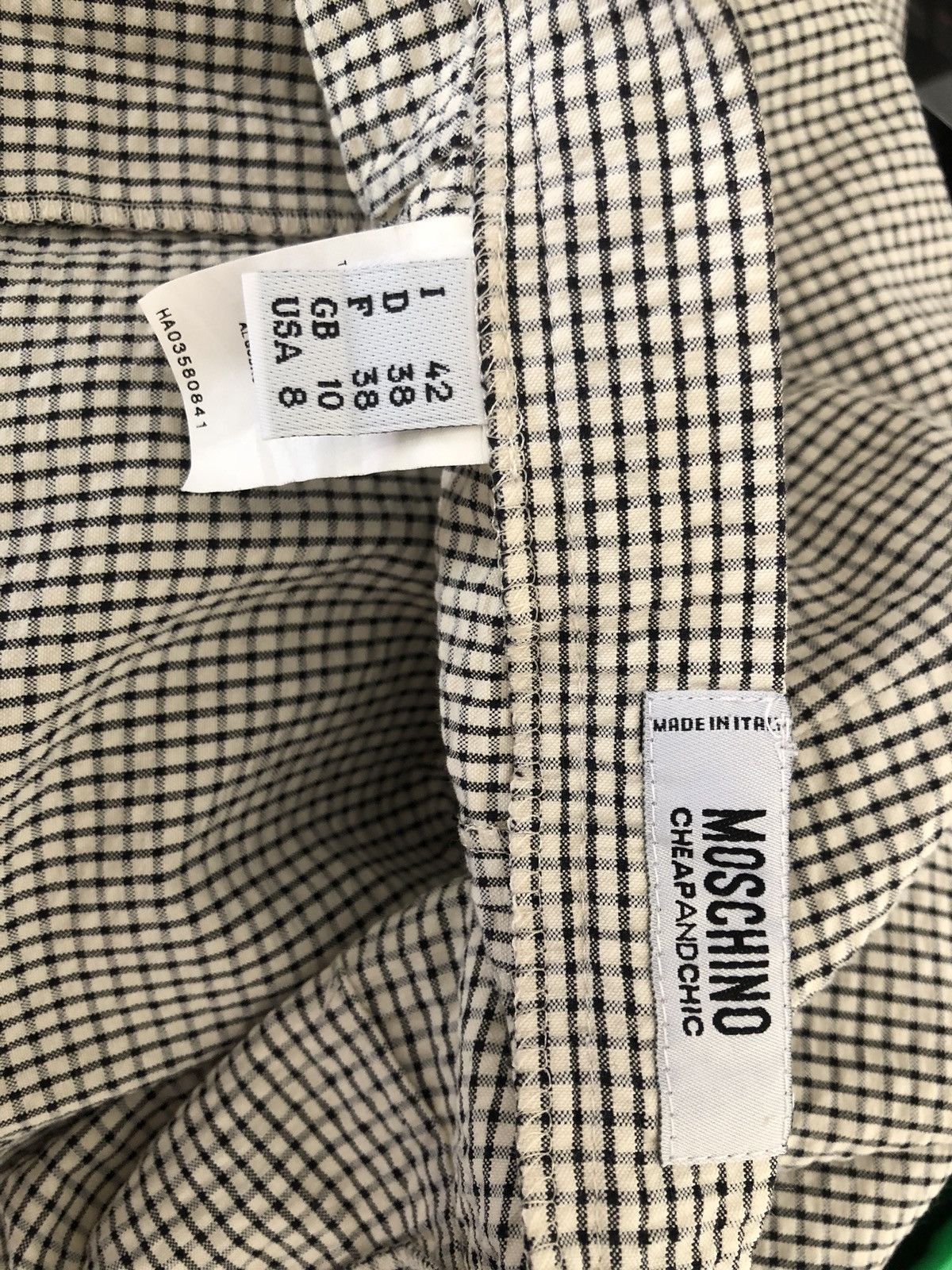 Moschino Moschino CheapAndChic Checkered Seersucker Cropped Pant Size US 29 - 16 Thumbnail